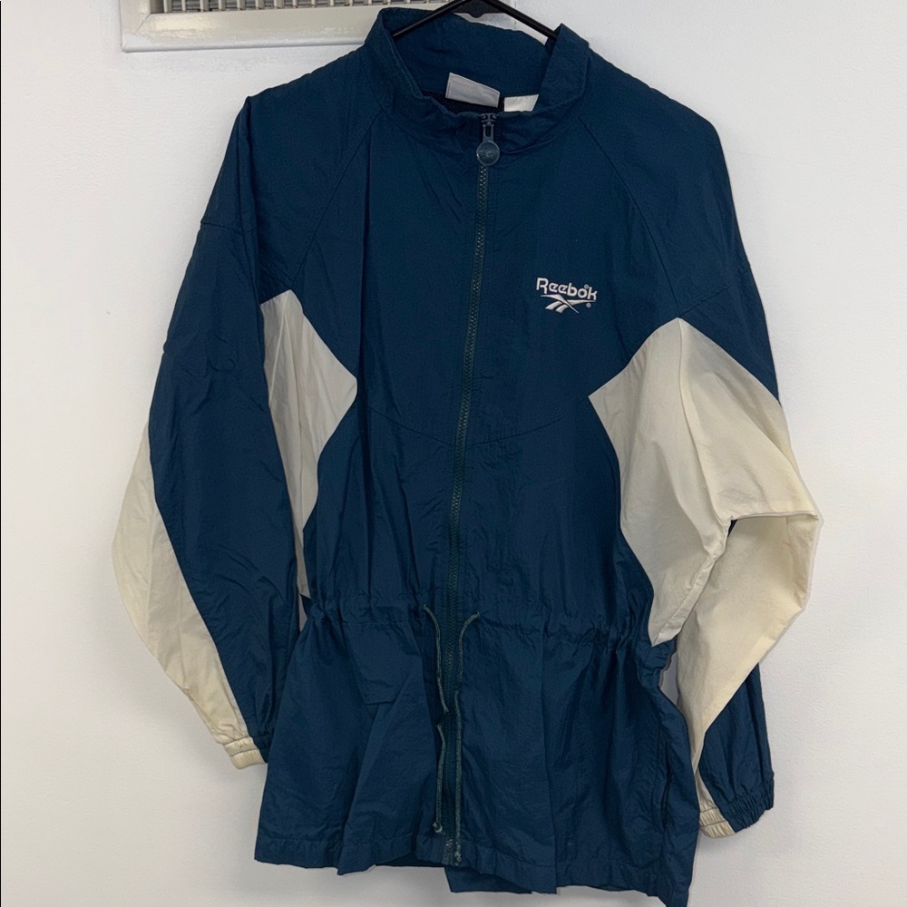 Reebok Navy and Cream Windbreaker